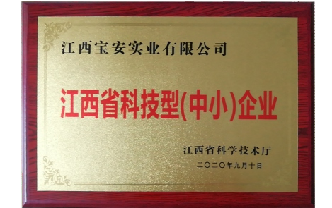 江西省科技型企业证书